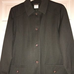 Vintage Harve Bernard Dark Gray Pinstriped Jacket